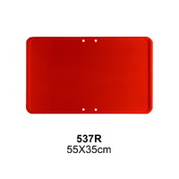 537R - Placa Roja Perforación Horizontal  - 55x35 cm