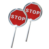 Balizamiento manual, paletas, bastón luminoso y banderas de señalización 3211 Paleta señalización Stop-Stop Aluminio