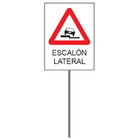 Piquetas, banderola quitamiedos, tubo naranja 400E Piqueta escalón lateral Placa 40x30cm Réflex N1