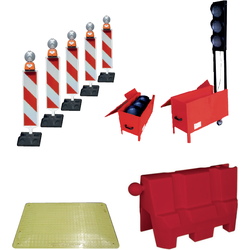 Semáforos, cascadas, placas cubre zanjas