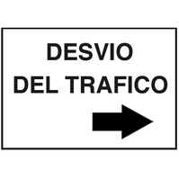 Carteleria variada  Cartel señalizador para desvío de tráfico, medidas 40x30