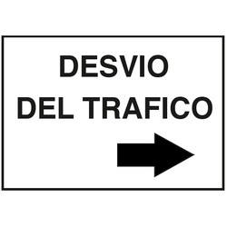 Carteleria variada - Cartel señalizador para desvío de tráfico, medidas 40x30 Carteleria variada Cartel señalizador para desvío de tráfico, medidas 40x30