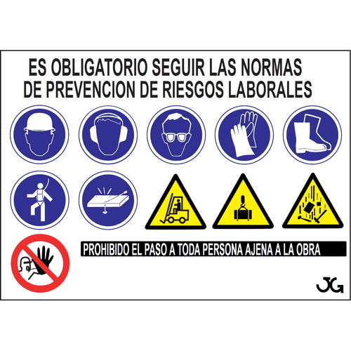 Carteles con diversas pictogramas para usos específicos