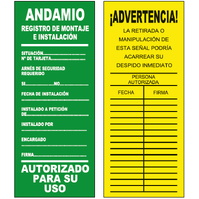 Carteleria variada  Tarjetas de señalización de medidas 83x203mm