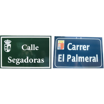 Placa de calle de aluminio de medidas 50x30cm