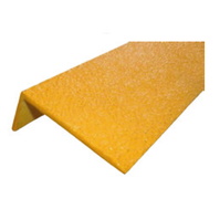 Esquineras y cantoneras de caucho PL-07 Perfil de fibra de vidrio en "L" de 1000x70x30mm amarillo