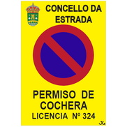Placa vado permanente aluminio de 300x440x1mm