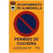 Placa vado permanente aluminio de 300x440x1mm