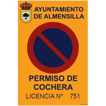 Placa vado permanente aluminio de 300x440x1mm
