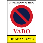 Placa vado permanente aluminio de 300x440x1mm