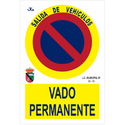 Placa vado permanente aluminio de 300x440x1mm
