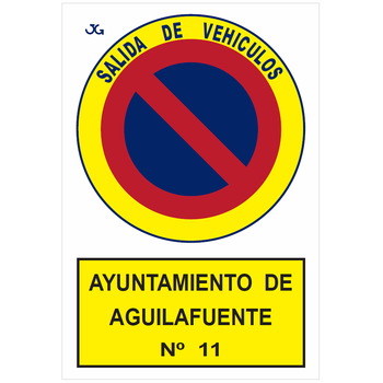 Placa vado permanente aluminio de 300x440x1mm