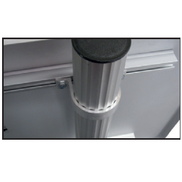 Abrazadera simple de aluminio para poste de Ø60 y Ø76mm