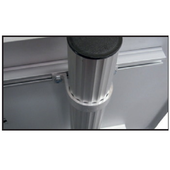 Abrazadera simple de aluminio para poste de Ø60 y Ø76mm