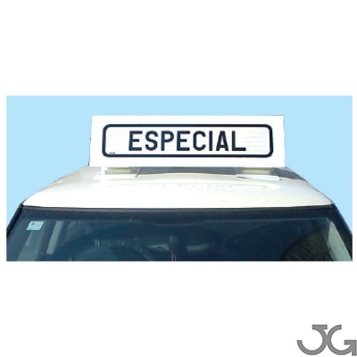 Cartel V21 avisador de circulación próxima de un vehículo en régimen de transporte especial o vehículo especial