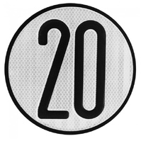 Placas indicadoras y de transporte  V4 de Ø20cm Placa para vehículo con limitación de velocidad