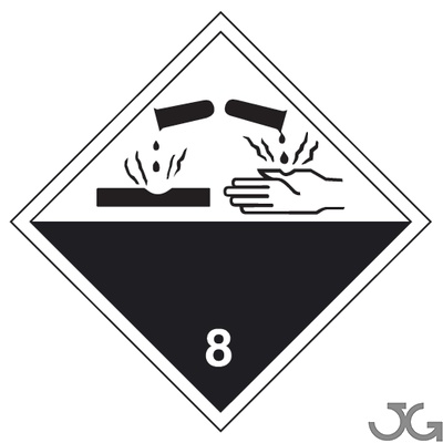 Etiquetas de señalización de mercancias peligrosas. Fabricadas en PE blanco de 1mm, vinilo adhesivo o aluminio de 0,8mm con serigrafía o impresión digital. Identifican el contenido de productos peligrosos transportados por vehículos