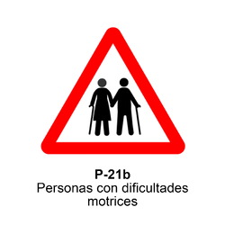 P-21b Personas con dificultades motrices <p class="new_señal"> NUEVA </p>