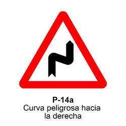 P-14a Curvas peligrosas hacia la derecha