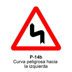 P-14b Curvas peligrosas hacia la izquierda
