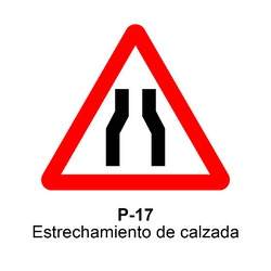 P-17 Estrechamiento de la calzada