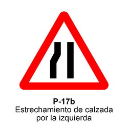 P-17b Estrechamiento de la calzada