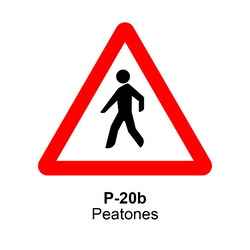 P-20b Peatones <p class="new_señal"> NUEVA </p>