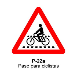 P-22a Paso para Ciclistas <p class="new_señal"> NUEVA </p>