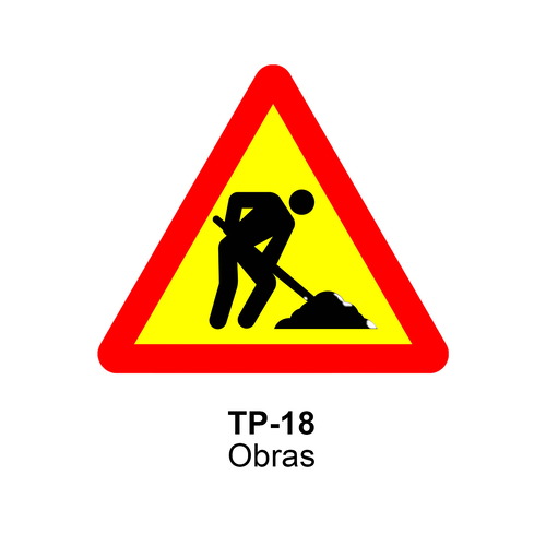 Señales económicas triangular de L70cm definitivas y de obra Señales de advertencia de peligro