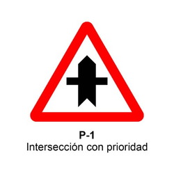 P-1 Intersección con prioridad Señales DEFINITIVAS (fondo blanco)