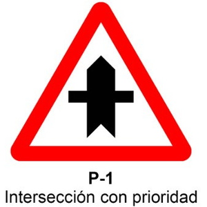 P-1 Intersección con prioridad