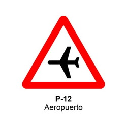 P-12 Aeropuerto <p class="new_señal"> NUEVA </p> Señales DEFINITIVAS (fondo blanco)