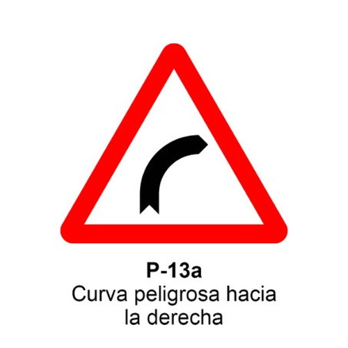 Señal MOPU aluminio triangular Señales de advertencia de peligro