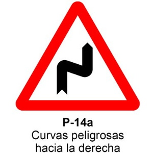 P-14a Curvas peligrosas hacia la derecha
