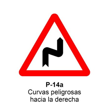 P-14a Curvas peligrosas hacia la derecha