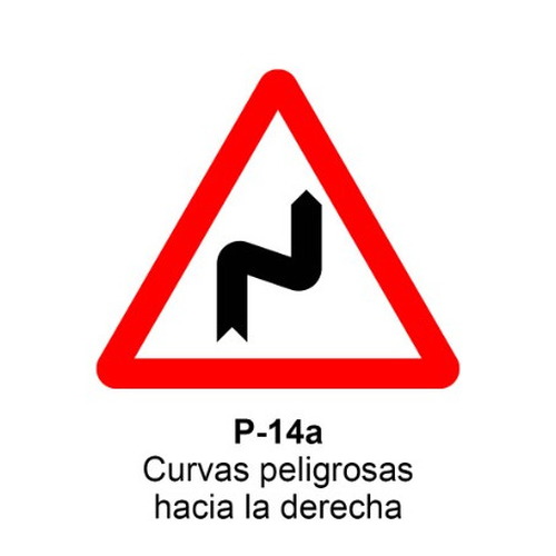 Señal MOPU aluminio triangular Señales de advertencia de peligro
