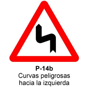 P-14b Curvas peligrosas hacia la izquierda
