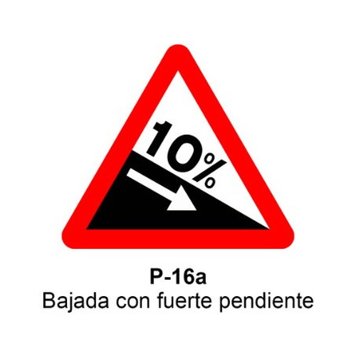 Señal MOPU aluminio triangular Señales de advertencia de peligro