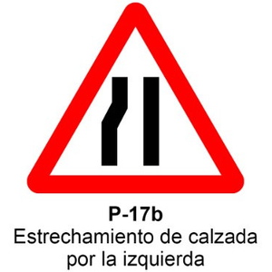 P-17b Estrechamiento de la calzada