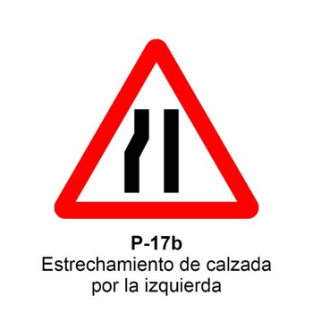 P-17b Estrechamiento de la calzada