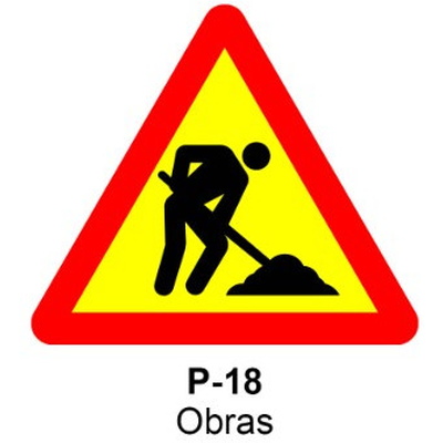 Señal MOPU acero triangular Señales de advertencia de peligro Señal MOPU acero triangular Señales de advertencia de peligro