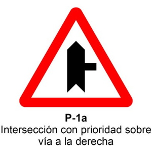 P-1A Intersección con prioridad a la derecha