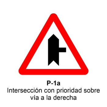 P-1A Intersección con prioridad a la derecha