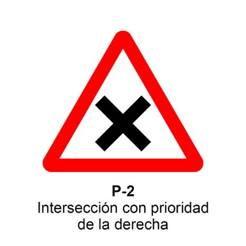 Señal MOPU aluminio triangular Señales de advertencia de peligro