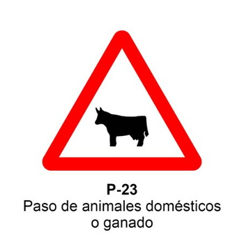 P-23 Paso de animales domésticos