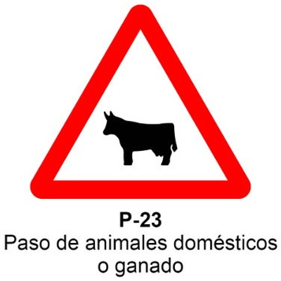 Señal MOPU acero triangular Señales de advertencia de peligro