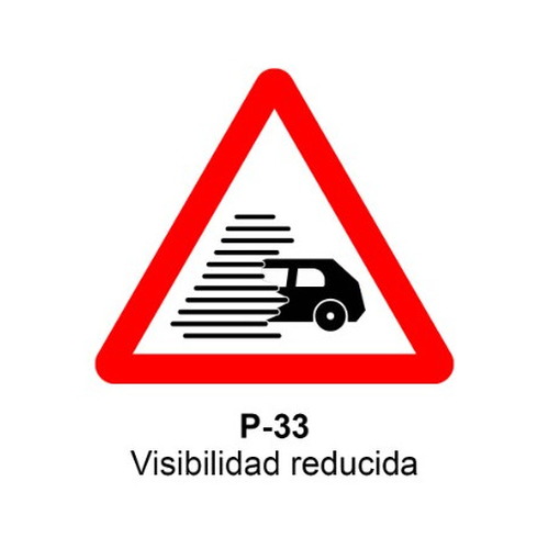 Señal MOPU aluminio triangular Señales de advertencia de peligro