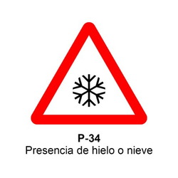 P-34 Pavimento deslizante Señales DEFINITIVAS (fondo blanco)