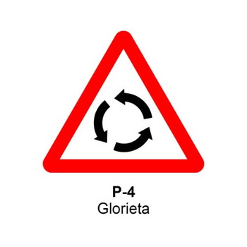 P-4 Intersección con circulación giratoria