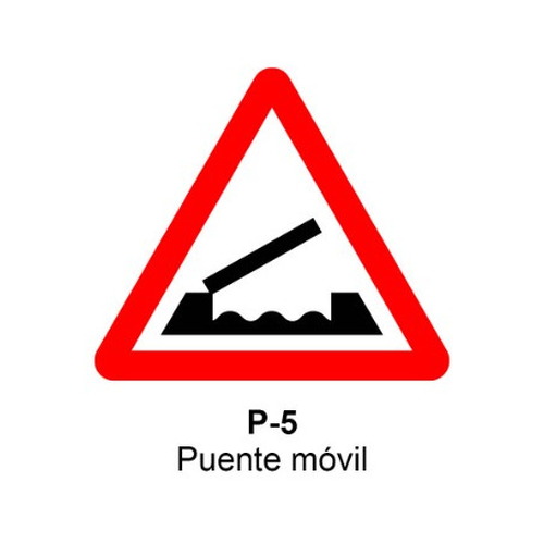 Señal MOPU aluminio triangular Señales de advertencia de peligro